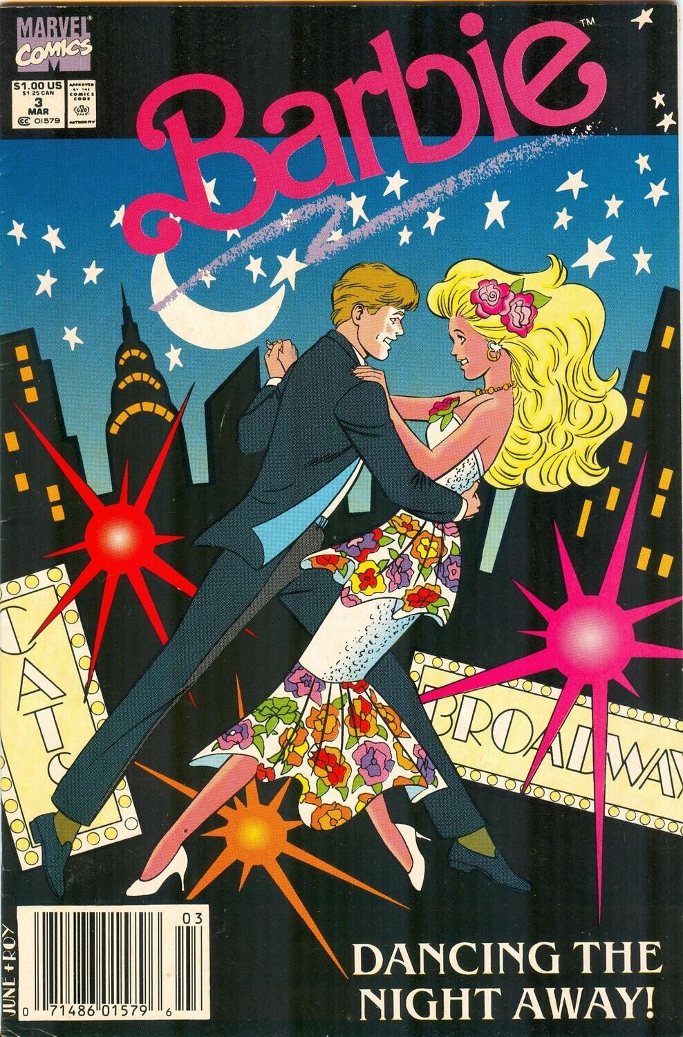 Barbie #3, March 1991, Marvel Comics, June Brigman cover, $1.00