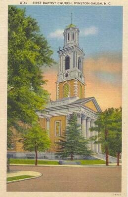 Circa 1939: First Baptist Church - Winston-Salem, N.C.