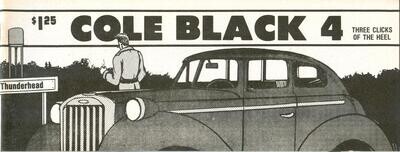 Cole Black Comics Vol. 1, #4 original 4th issue from 1981 - Rocky Hartberg $1.25