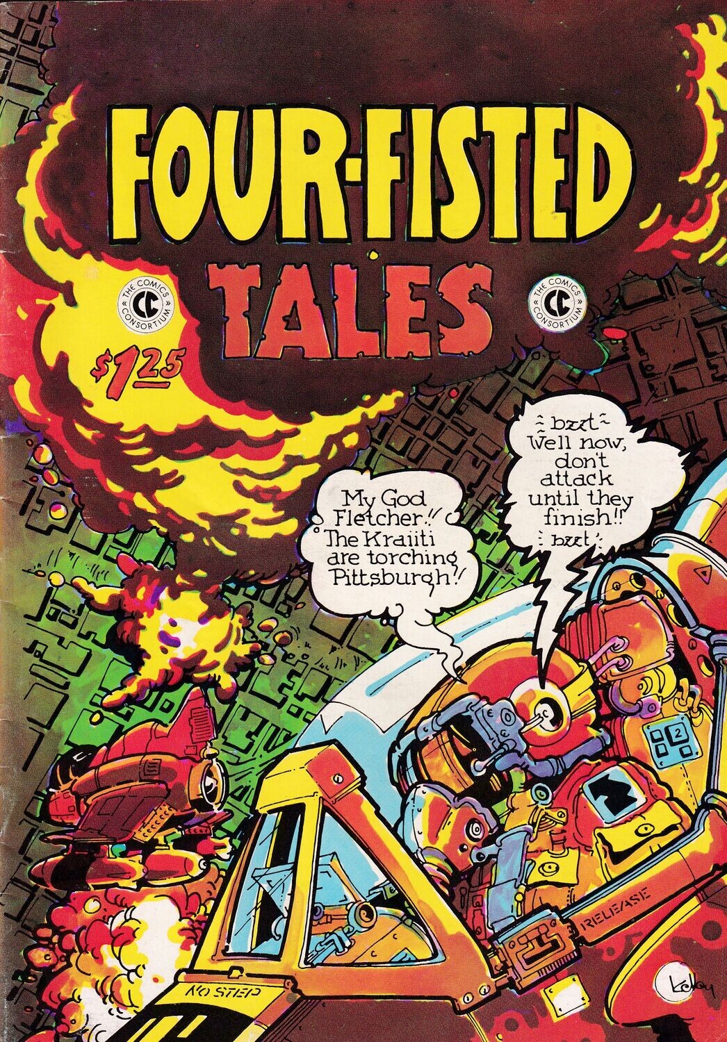 Four-Fisted Tales #1, Comics Consortium, 1982, $1.25, R. G. Kelley cover