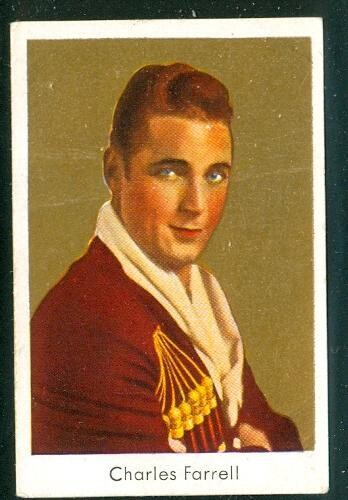 1930s: Charles Farrell color-tinted cigarette card with gold background #68