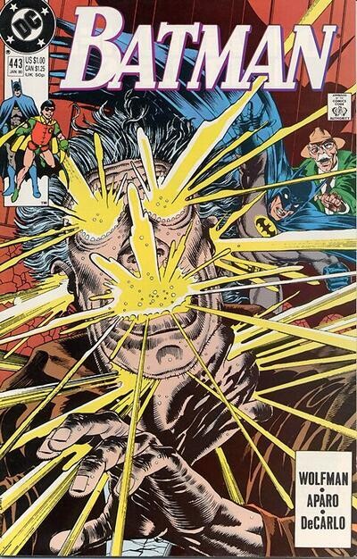 Batman #443 (January 1990) Coming of Crimesmith NM, Jim Aparo &amp; Mike Decarlo art
