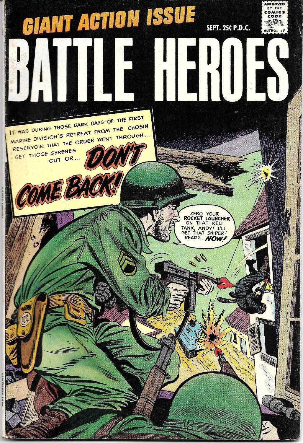 Battle Heroes #1 - September 1966 - Stanley Morse, Irv Novick 25¢ cover
