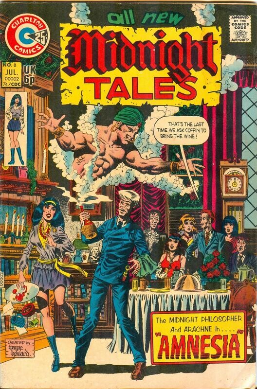 Midnight Tales #8, July 1974, Charlton Comics, 25¢ cover, Wayne Howard