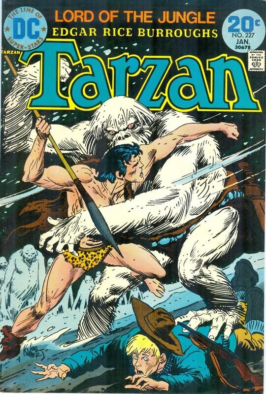 Tarzan #227 - DC Comics - January 1974, 20¢ cover, Kubert art, warehouse find
