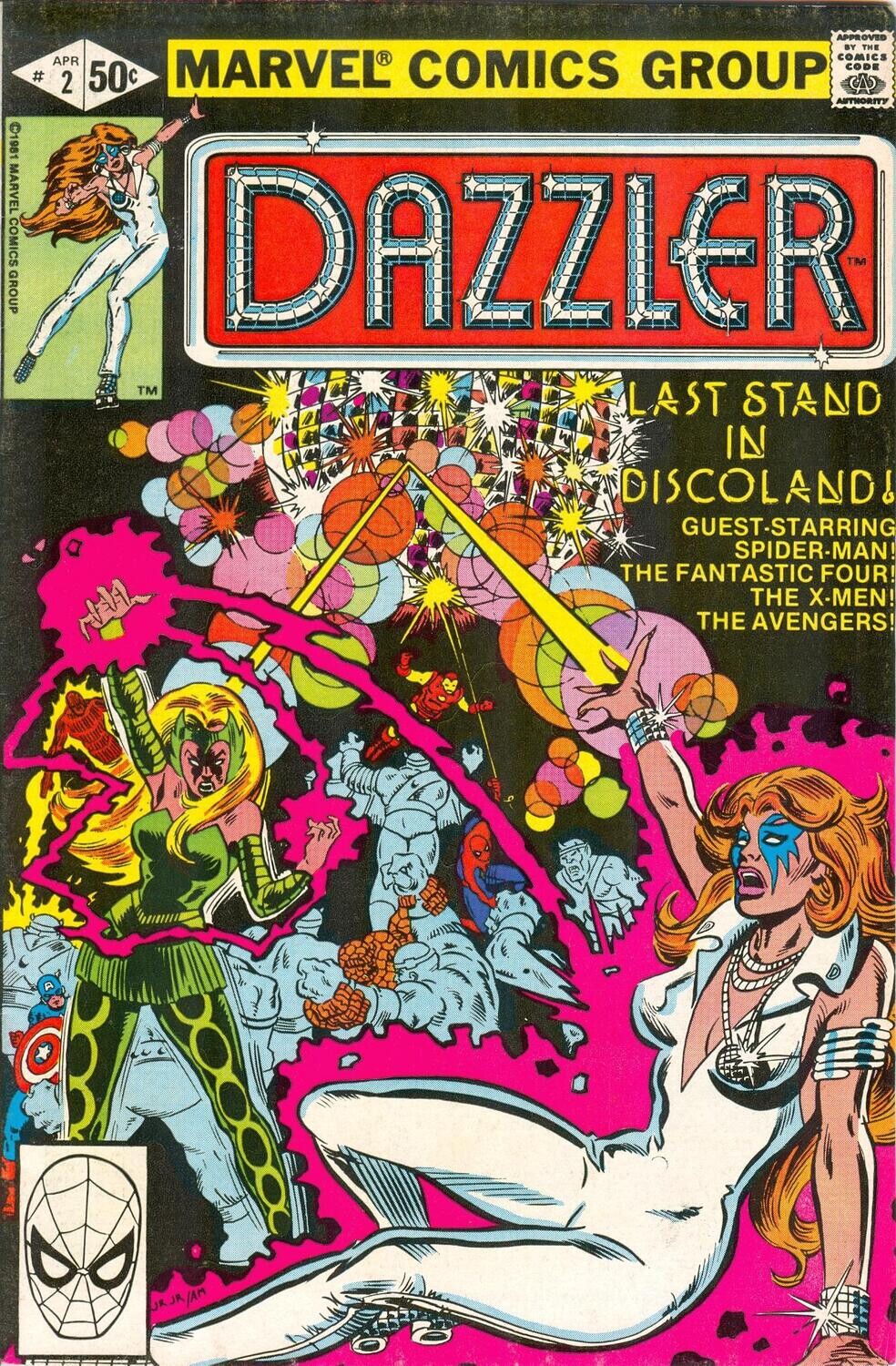 Dazzler #2 - Marvel Comics, April 1981, John Romita Jr., Last Stand in Discoland