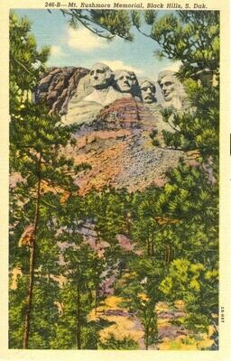 1948 Linen - 246-B Mt. Rushmore National Memorial, Black Hills, S. Dak.