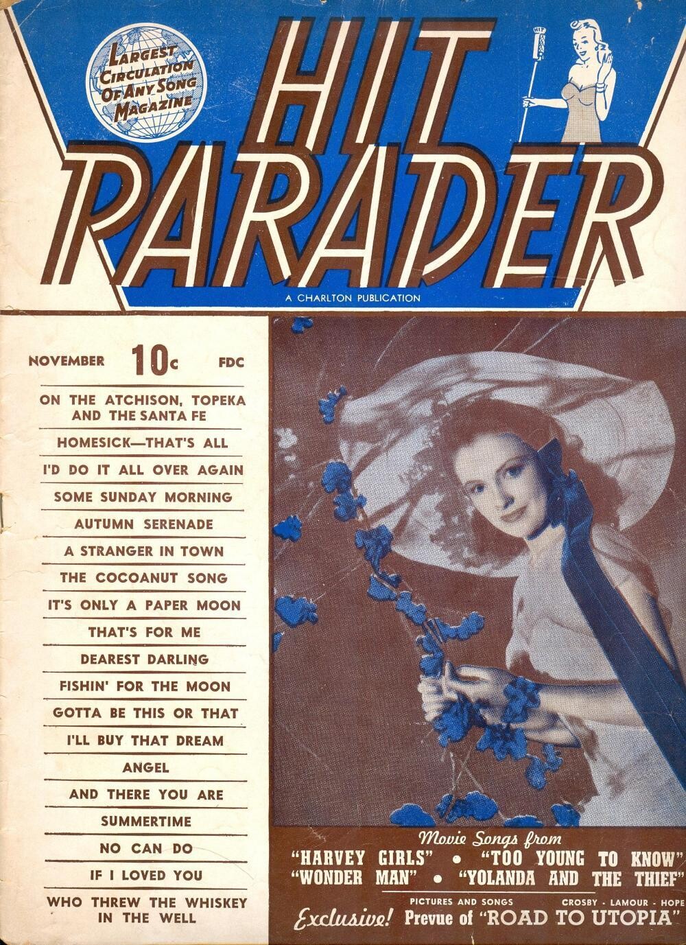 Hit Parader, Charlton Publications, Vol. 4 #1, November 1945 - Road to Utopia