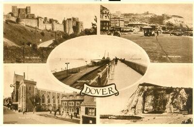 Multi View, Dover - Solograph postcard 1930s