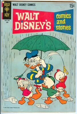 Walt Disney&#39;s Comics and Stories #345, June 1969, Gold Key Comics 15¢ cover