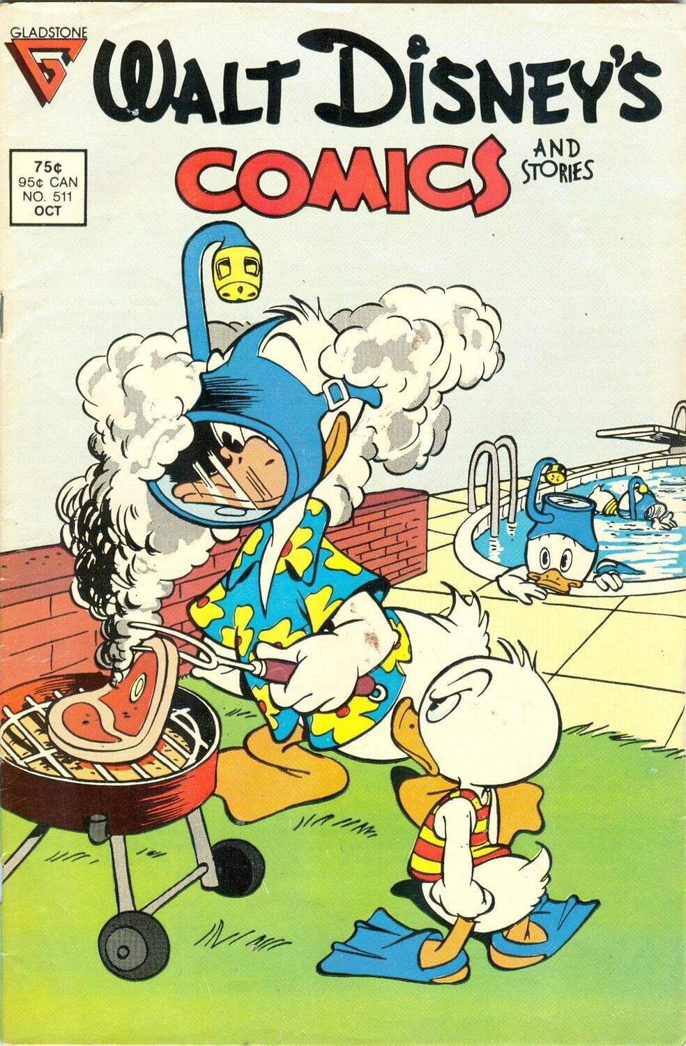Walt Disney&#39;s Comics and Stories #511, October 1986, Gladstone Publishing, 75¢