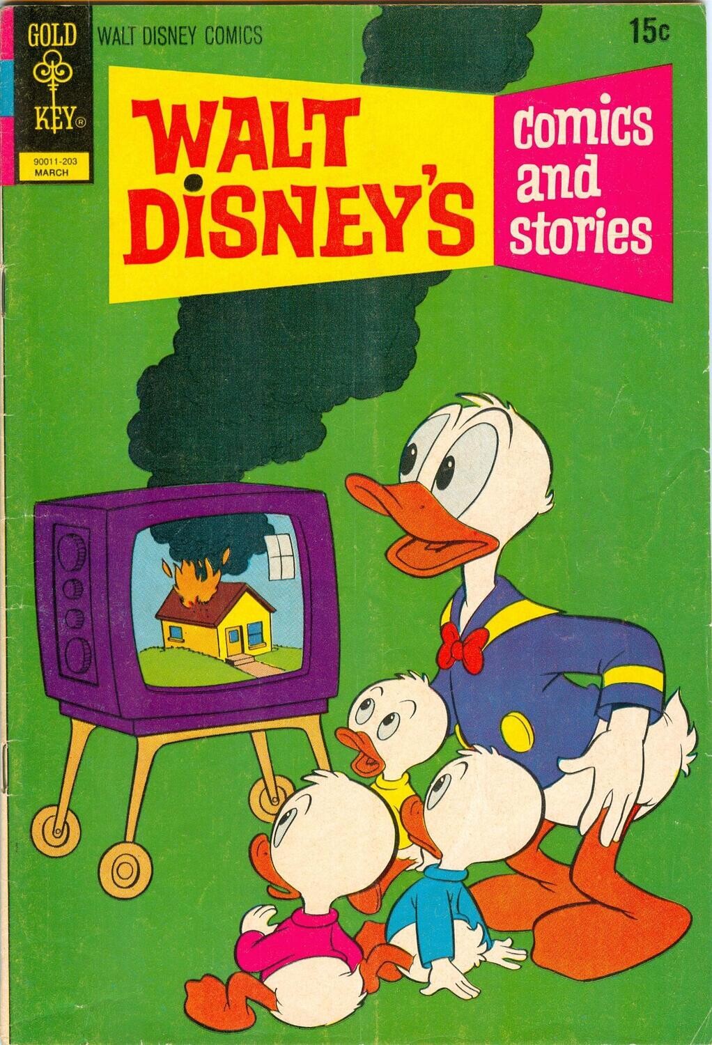 Walt Disney&#39;s Comics and Stories #378, March 1972, Gold Key Comics 15¢ cover