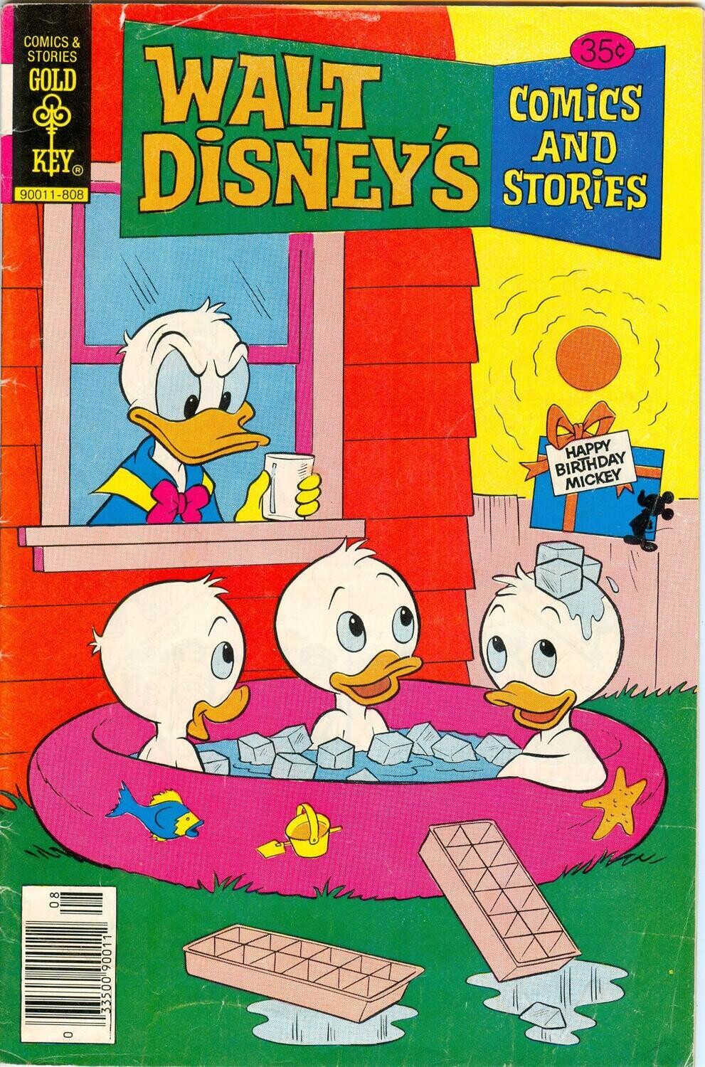 Walt Disney&#39;s Comics and Stories #455, August 1978, Gold Key Comics 35¢ cover