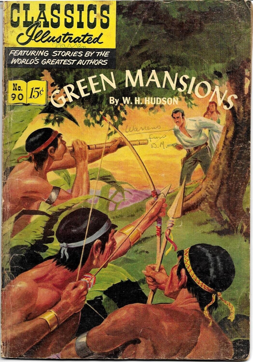 Classics Illustrated #90 (O) - Green Mansions - HRN 89, December 1951, Rima G-