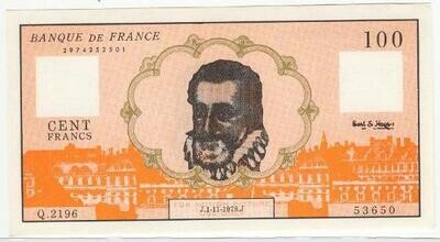 Movie prop 100 francs - 1978, Earl Hays Cinema Inserts
