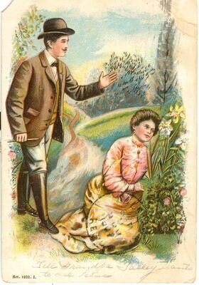 Romantic Embossed Art Postcard circa 1907 - Series 1021. I.