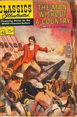 Classics Illustrated #63 - HRN 165 - Man Without a Country, 15¢, Jan. 1962