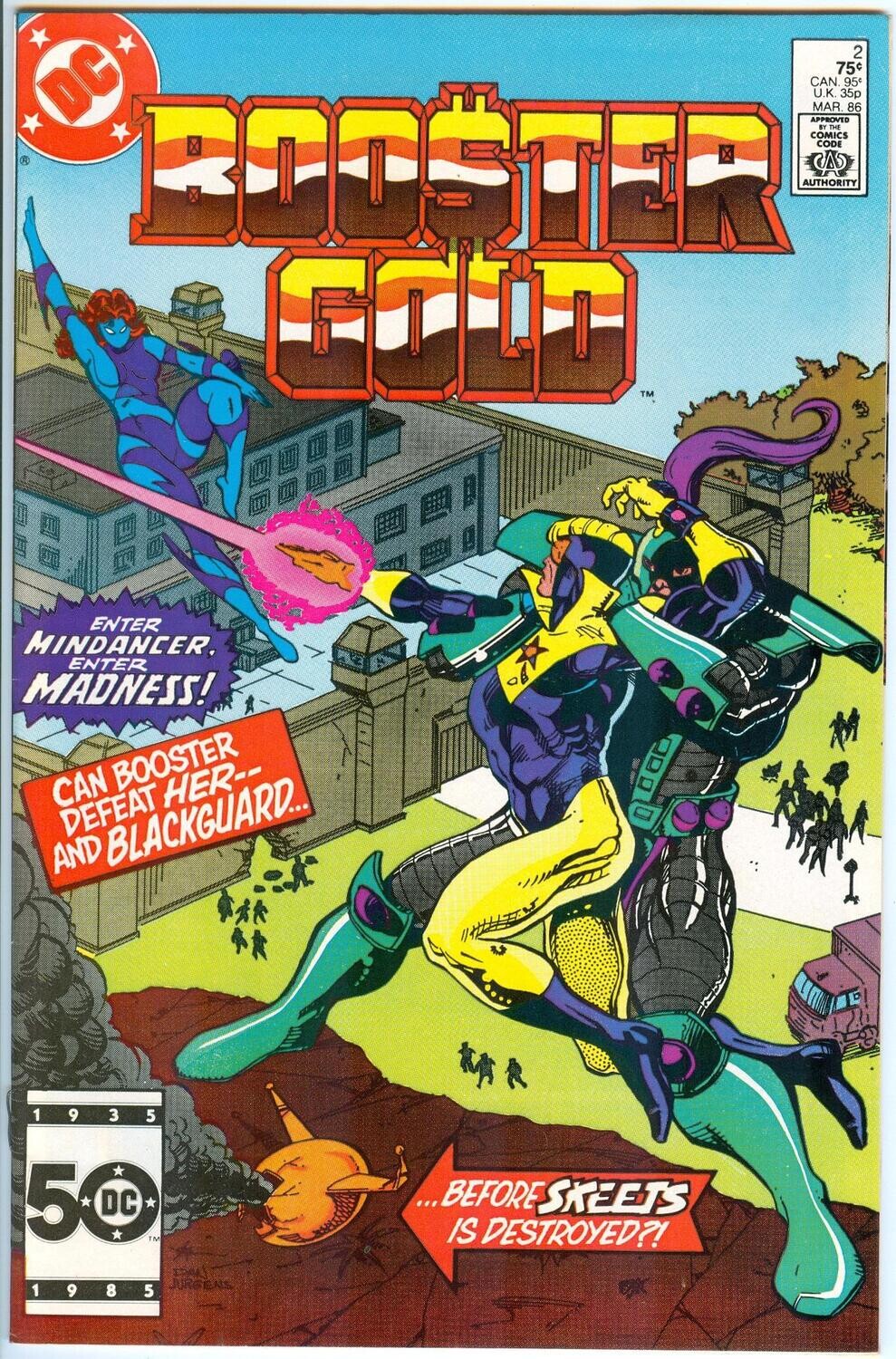 Booster Gold #2, DC Comics, March 1986, 75¢ cover, direct sale, Dan Jurgens