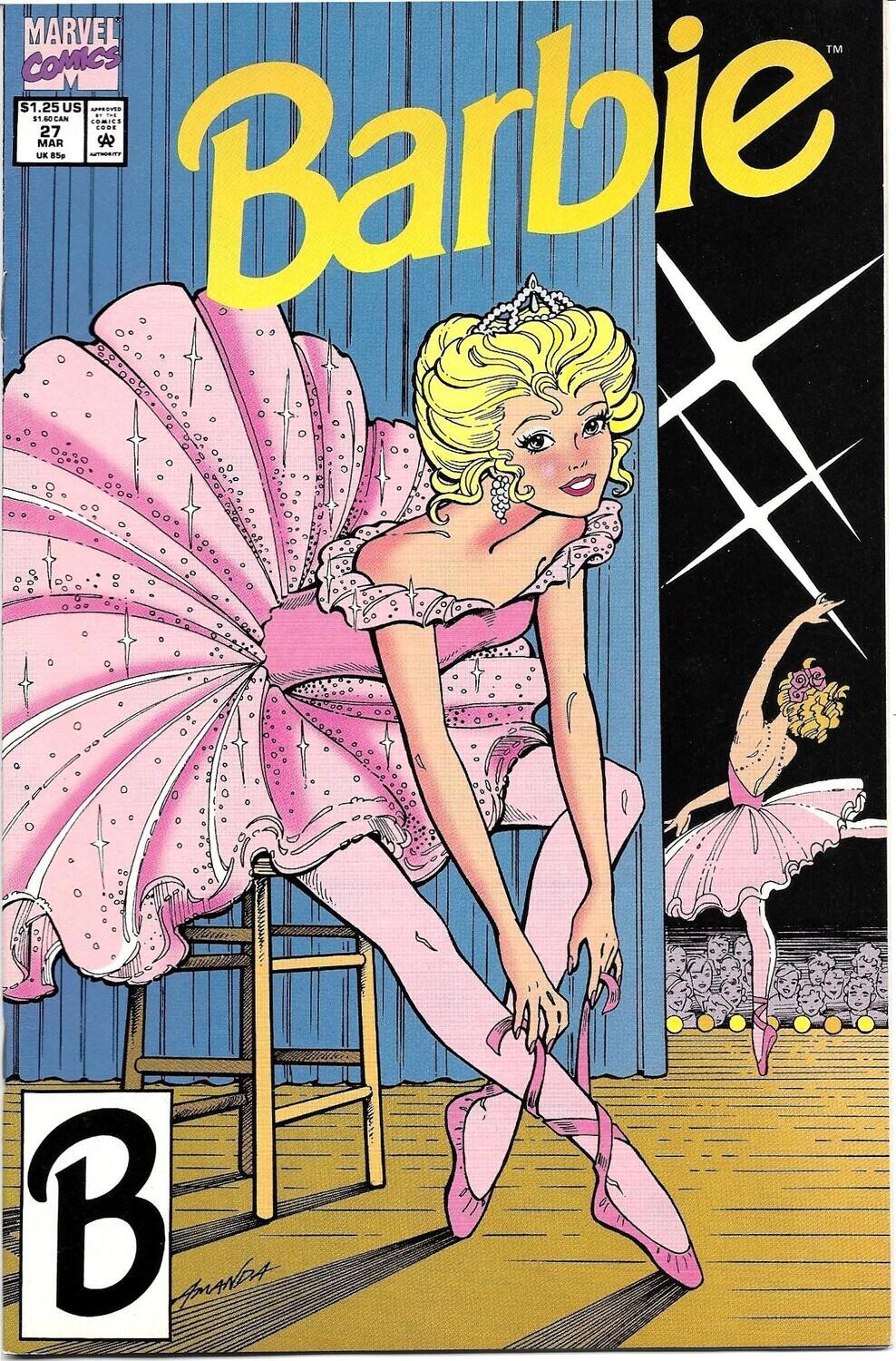 Barbie #27 - Marvel Comics - March 1993 - $1.25 cover price, Amanda Conner DS