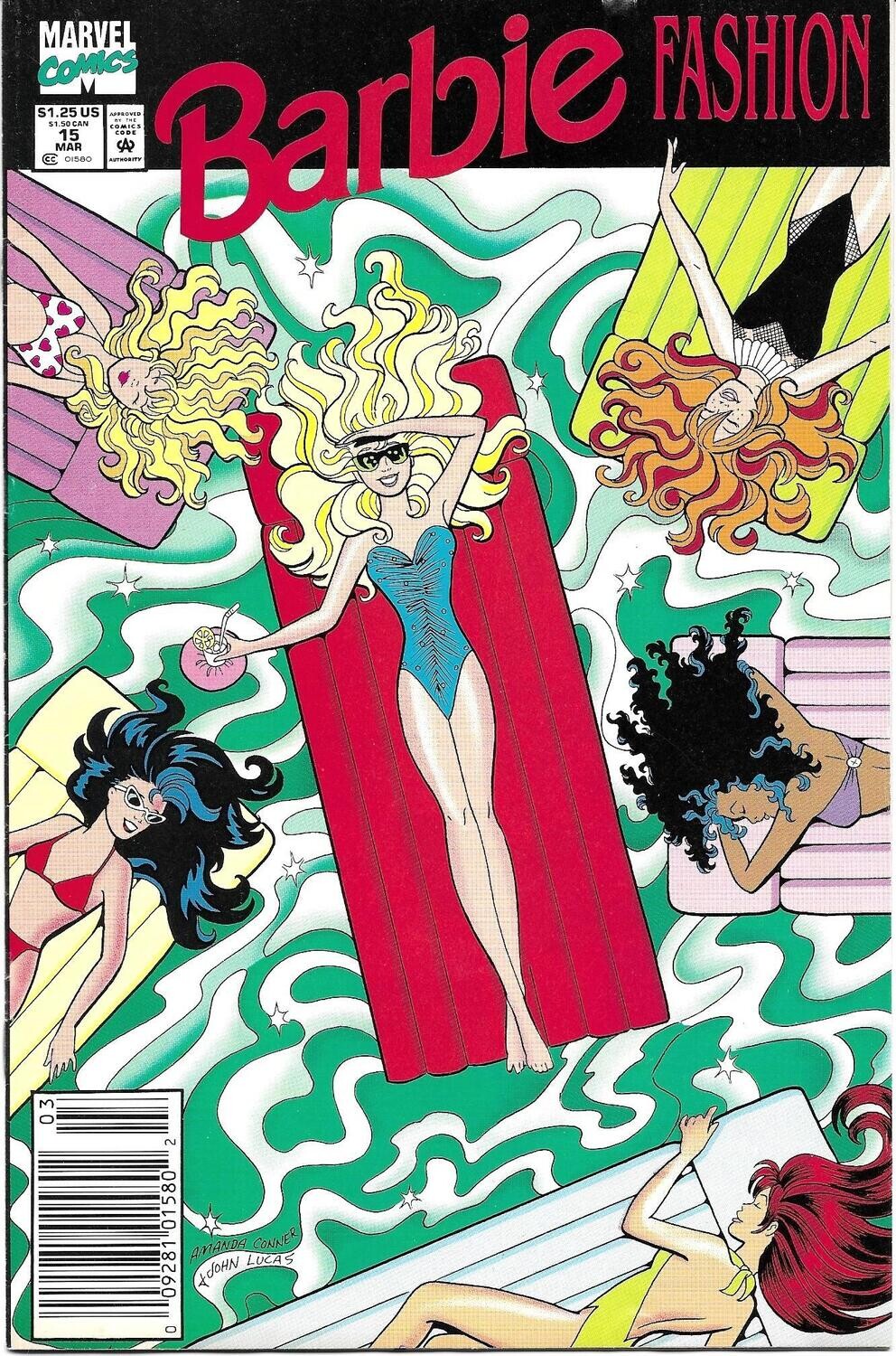 Barbie Fashion #15 - Marvel Comics - March 1992 - $1.25 cover, Amanda Conner