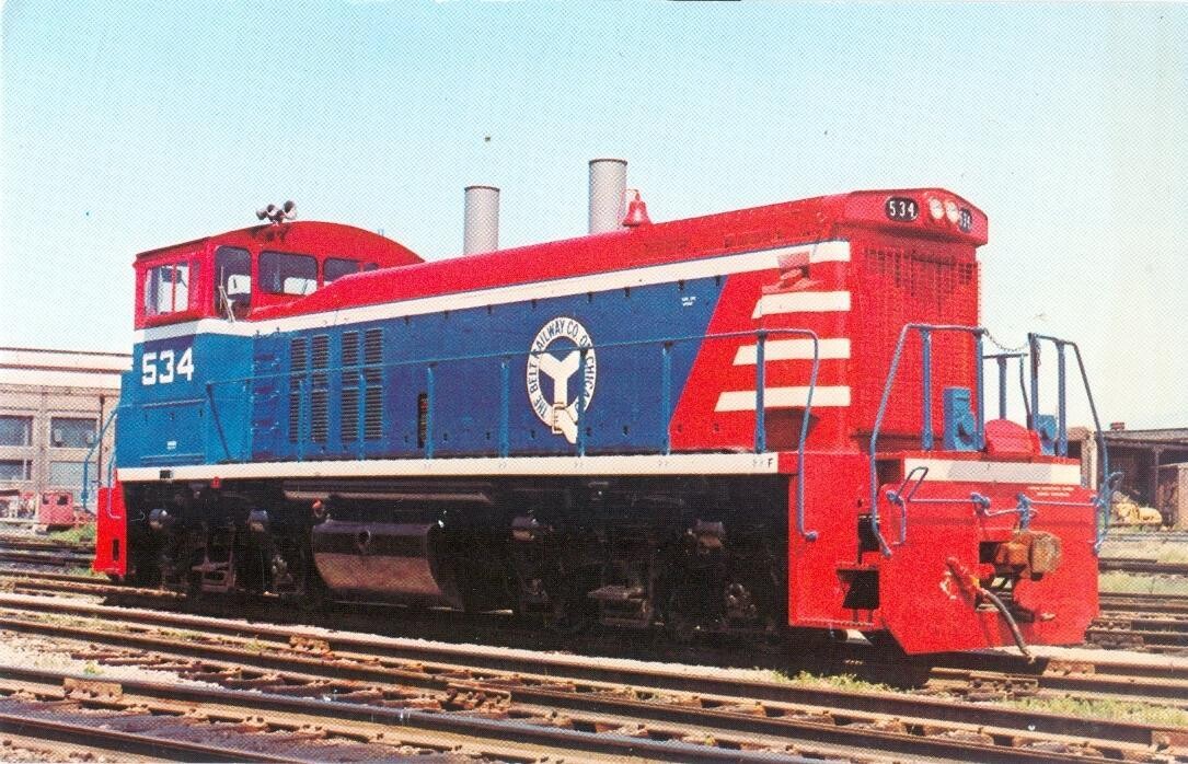 1970s CHROME - Belt Railway Company of Chicago Unit 534, General Electric MP15