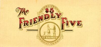 $5 Exonumia: The Friendly Five - It Shines - 1930s USA