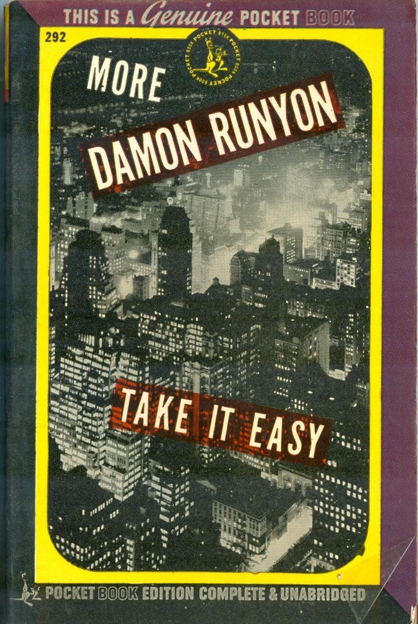 Pocket Book #292 - Take it Easy by Damon Runyon - November 1945 vintage PB