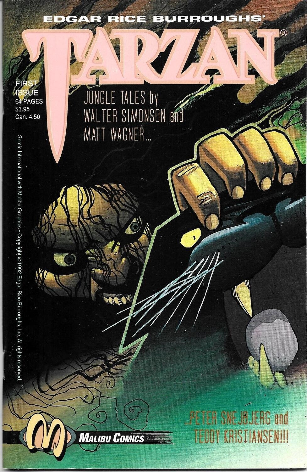 Tarzan: Love, Lies and the Lost City #1, Malibu Comics - August 10, 1992 $3.95