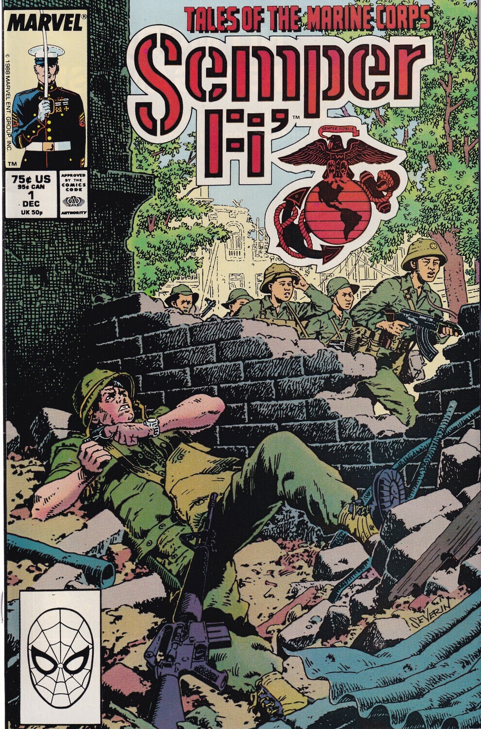 Semper Fi #1 December 1988 - John Severin cover, 75¢, Sam Glanzman