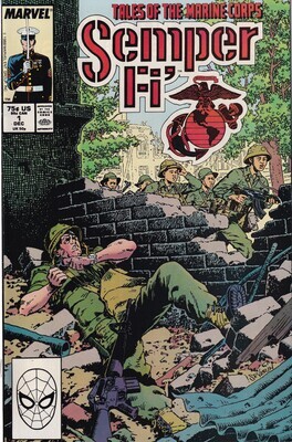 Semper Fi #1 December 1988 - John Severin cover, 75¢, Sam Glanzman