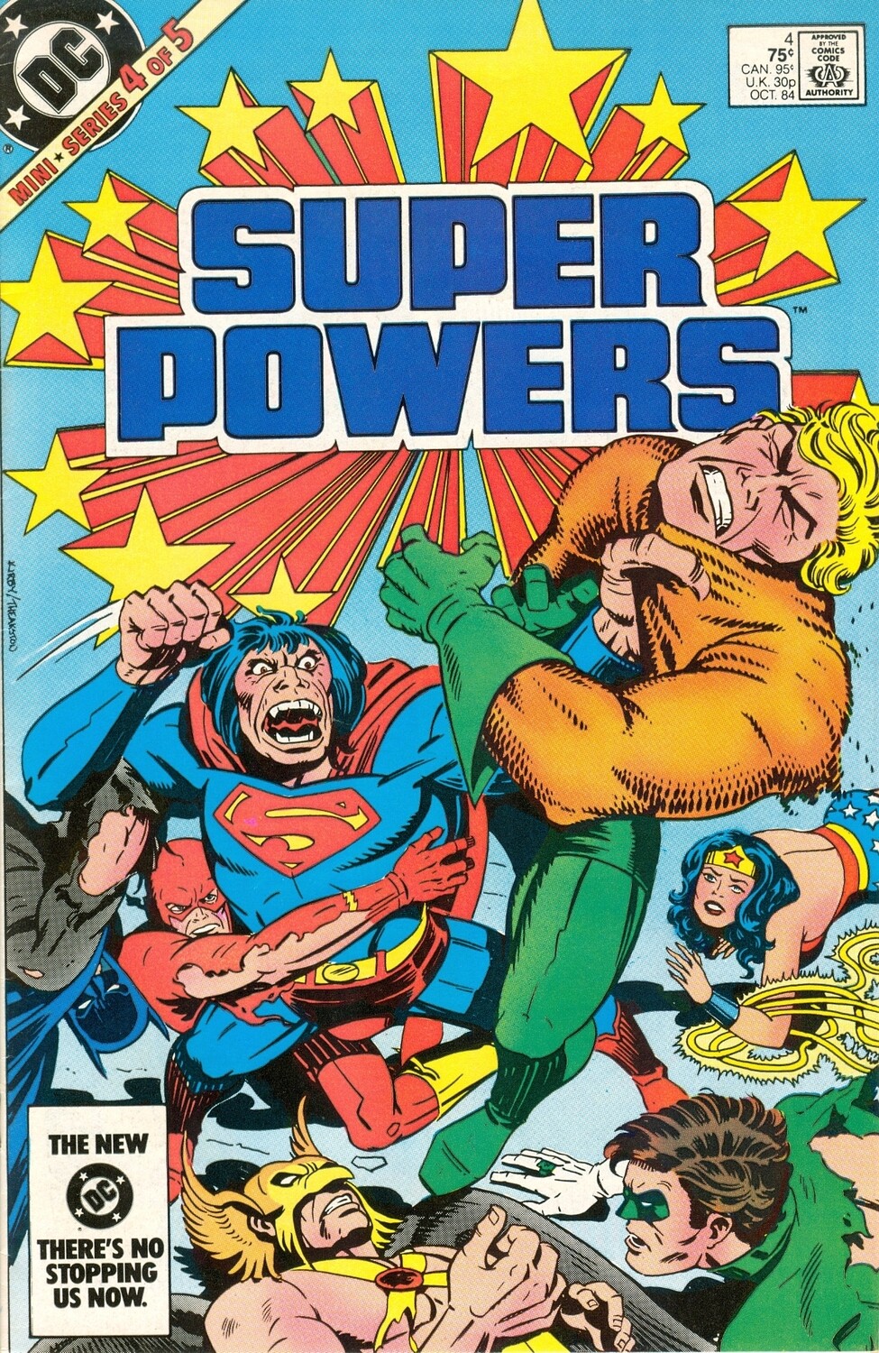 Super Powers #4 - October 1984 - Jack Kirby art - Earth&#39;s Last Stand - 75¢