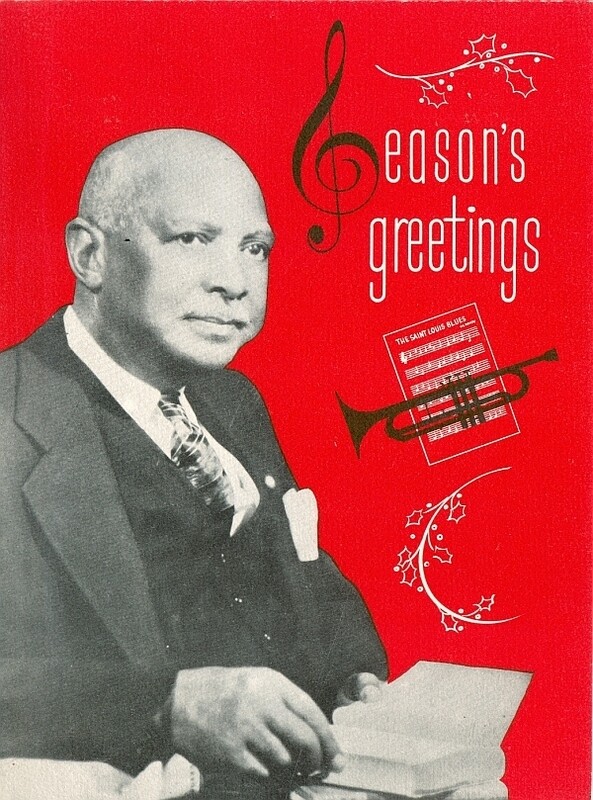 W. C. Handy - Handy Brothers Music Co. Christmas Card - 1954 vintage original