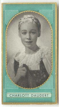 Charlott Daudert - German Actress, cigarette card #443