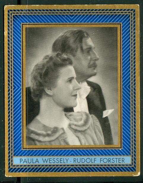 1937: Rudolf Forster/Paula Wessely, cigarette card #305