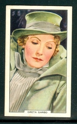 1934: Greta Garbo, Swedish Superstar, vintage British cigarette card #16