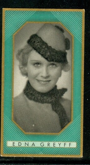 1937: Edna Greyff, German Actress, vintage Bunte Filmbilder cigarette card #435