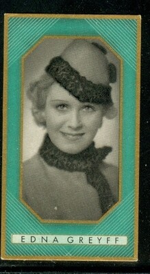 1937: Edna Greyff, German Actress, vintage Bunte Filmbilder cigarette card #435