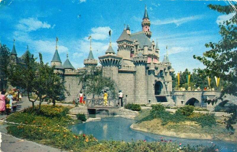 CHROME: Disneyland - D-1 Fantasyland Sleeping Beauty&#39;s Castle - postally used