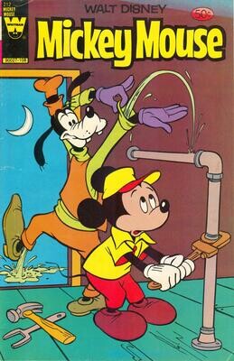Mickey Mouse #212 - Whitman variant, August 1981, uncommon