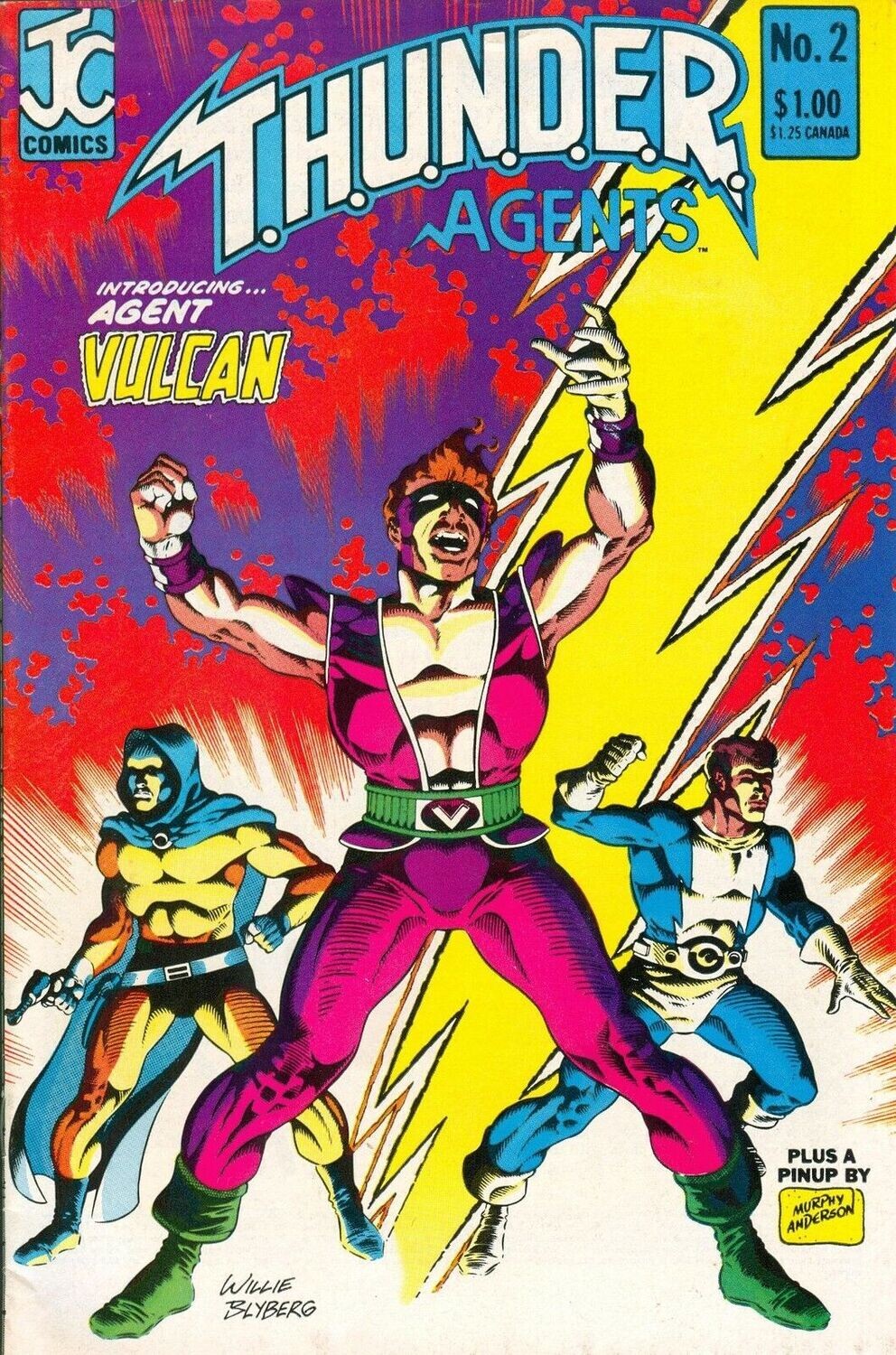 T.H.U.N.D.E.R. Agents #2 - January 1984, JC Comics, $1.00 cover price, Lou Manna