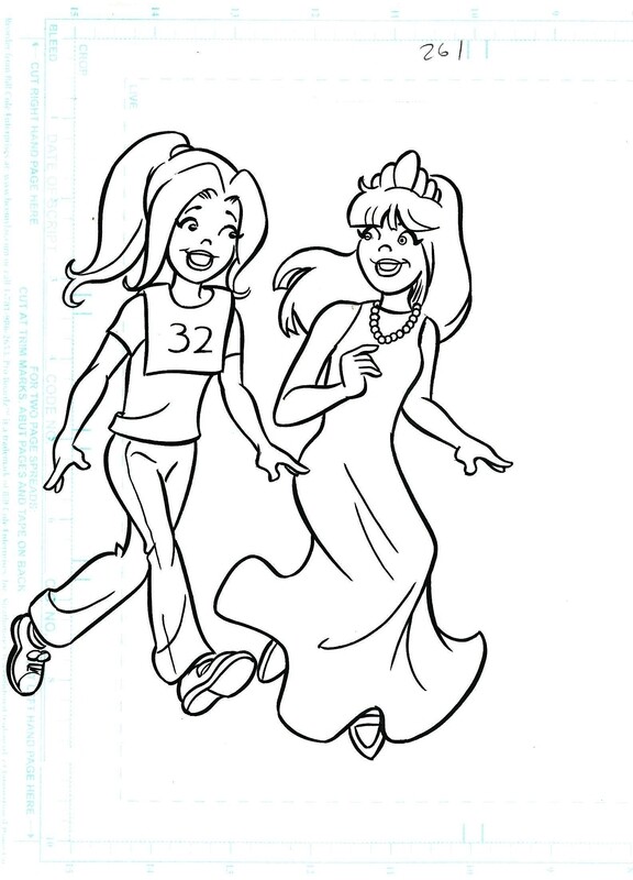 Super-cute teen princesses by Dan Parent, 8½ x 11 original Archie style art