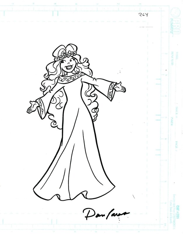Super-cute teen princess by Dan Parent, 8½ x 11 original Archie style art