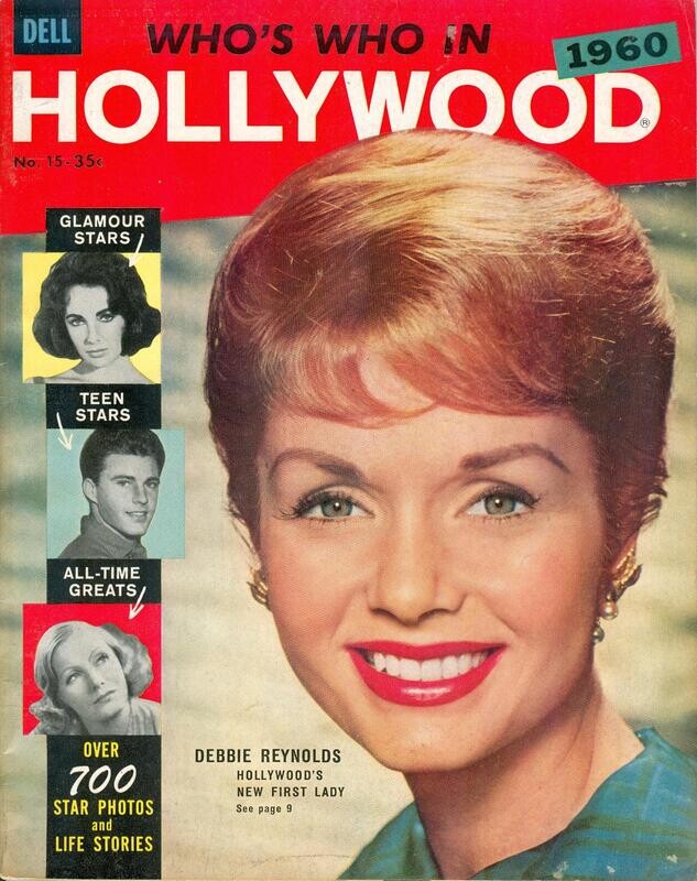Who&#39;s Who In Hollywood #15 (Dell, 1960) Debbie Reynolds cover, 35¢ cover