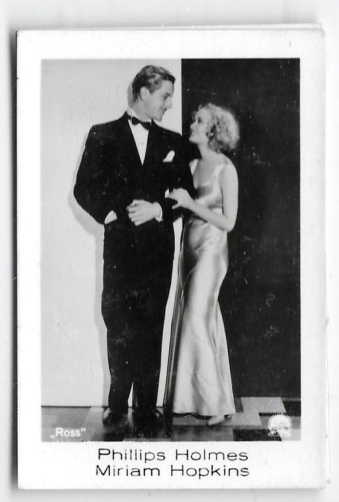 Miriam Hopkins &amp; Phillips Holmes - 1930s Filmfotos cigarette card #131