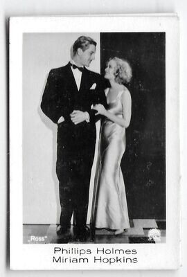 Miriam Hopkins &amp; Phillips Holmes - 1930s Filmfotos cigarette card #131