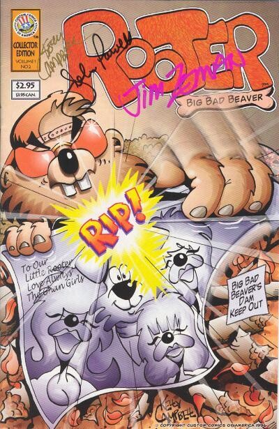Rooter - Big Bad Beaver #2, December 1996 - Signed
