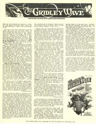 The Gridley Wave #74 - 1977 - Edgar Rice Burroughs fanzine - Philip Jose Farmer