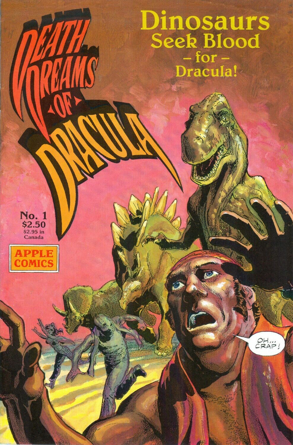 Death Dreams of Dracula #1, Apple Press 1991, $2.50 - Dinosaurs Seek Blood