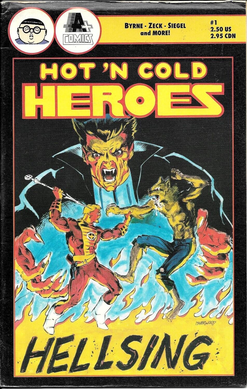 Hot &#39;N Cold Heroes #1, 1990, A-Plus Comics, $2.50 Geof Isherwood