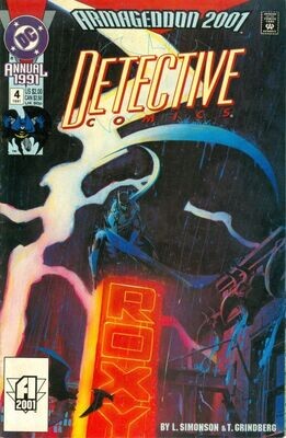 Detective Comics Annual #4, Tom Grindberg painted cover, $2.00 cover price, 1991